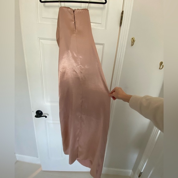 Sachin & Babi Stella Strapless Hammered Back-Slit Satin Gown - Picture 7 of 10